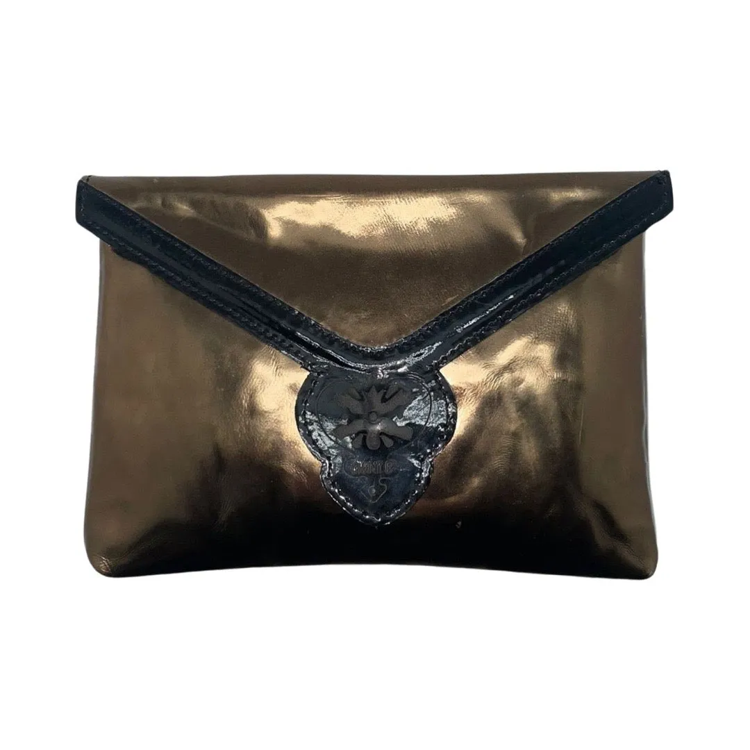 Envelope-Bronze handbag/clutch