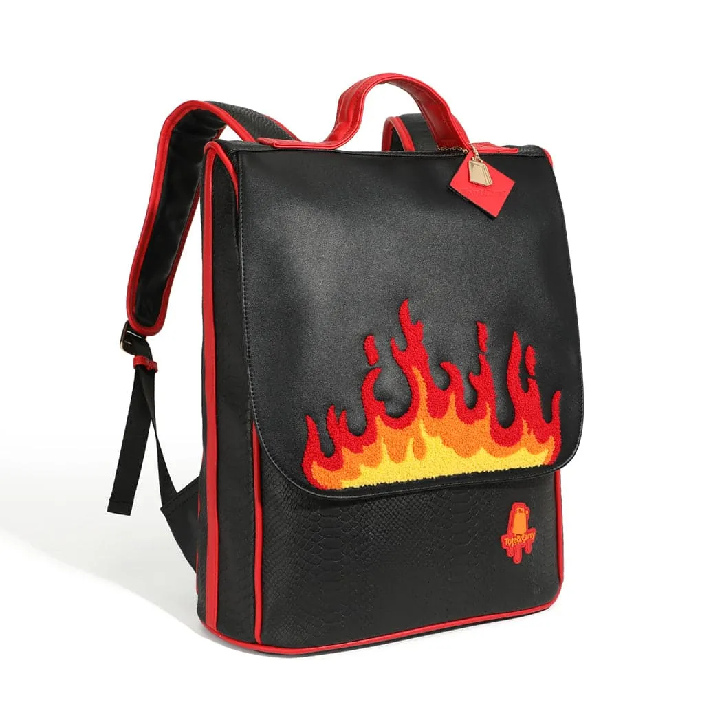 Exclusive Red Fire Backpack & Rolling Duffle Set