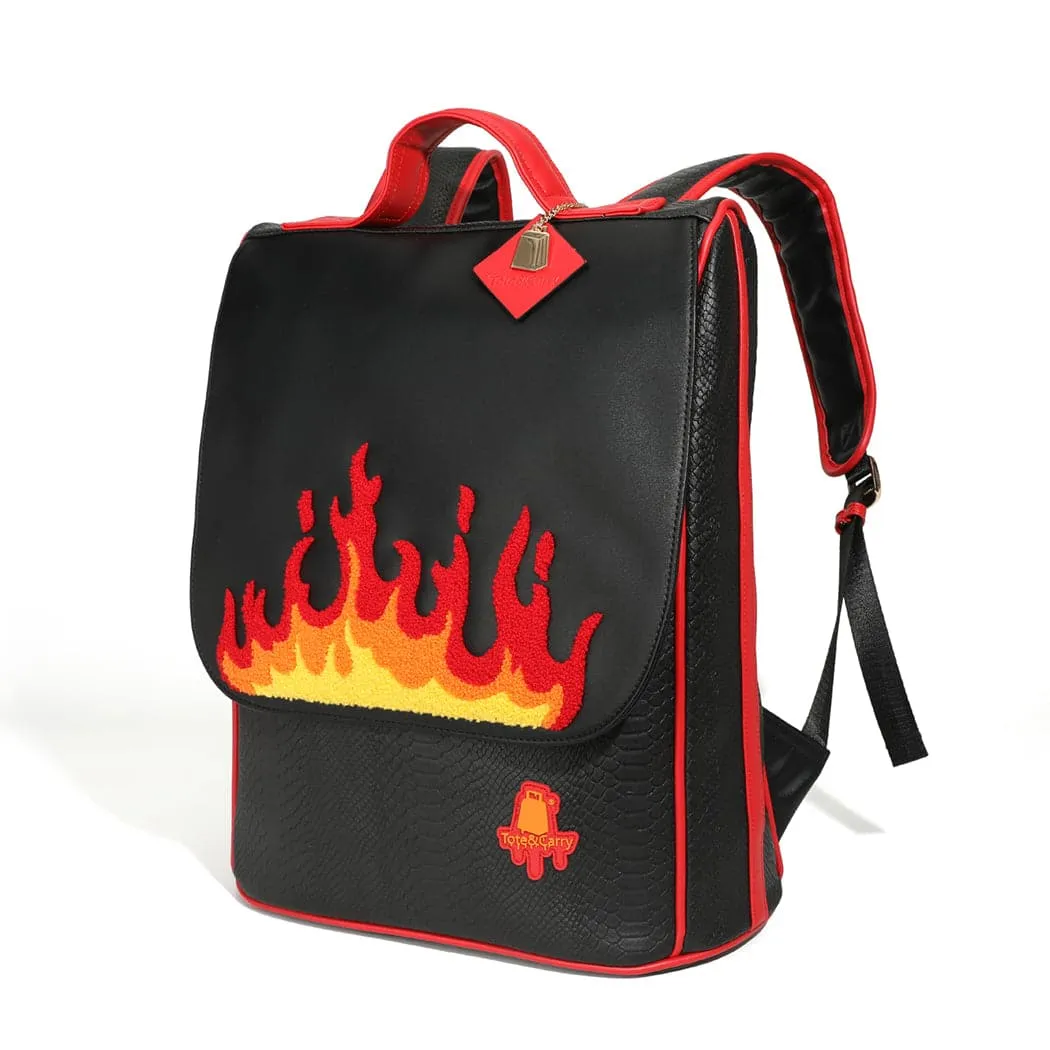 Exclusive Red Fire Backpack & Rolling Duffle Set