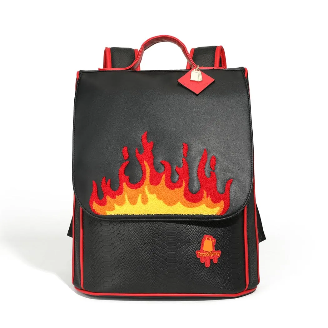 Exclusive Red Fire Backpack & Rolling Duffle Set