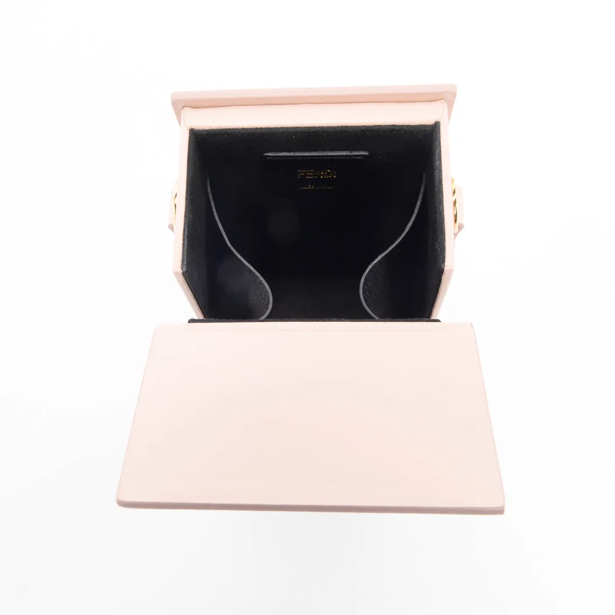 Fendi Rosa Quarzo Calfskin Fluffy Logo Vertical Box Bag