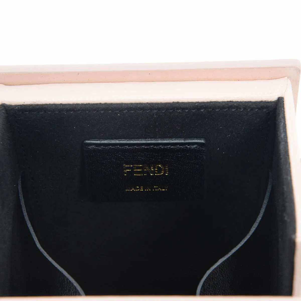 Fendi Rosa Quarzo Calfskin Fluffy Logo Vertical Box Bag