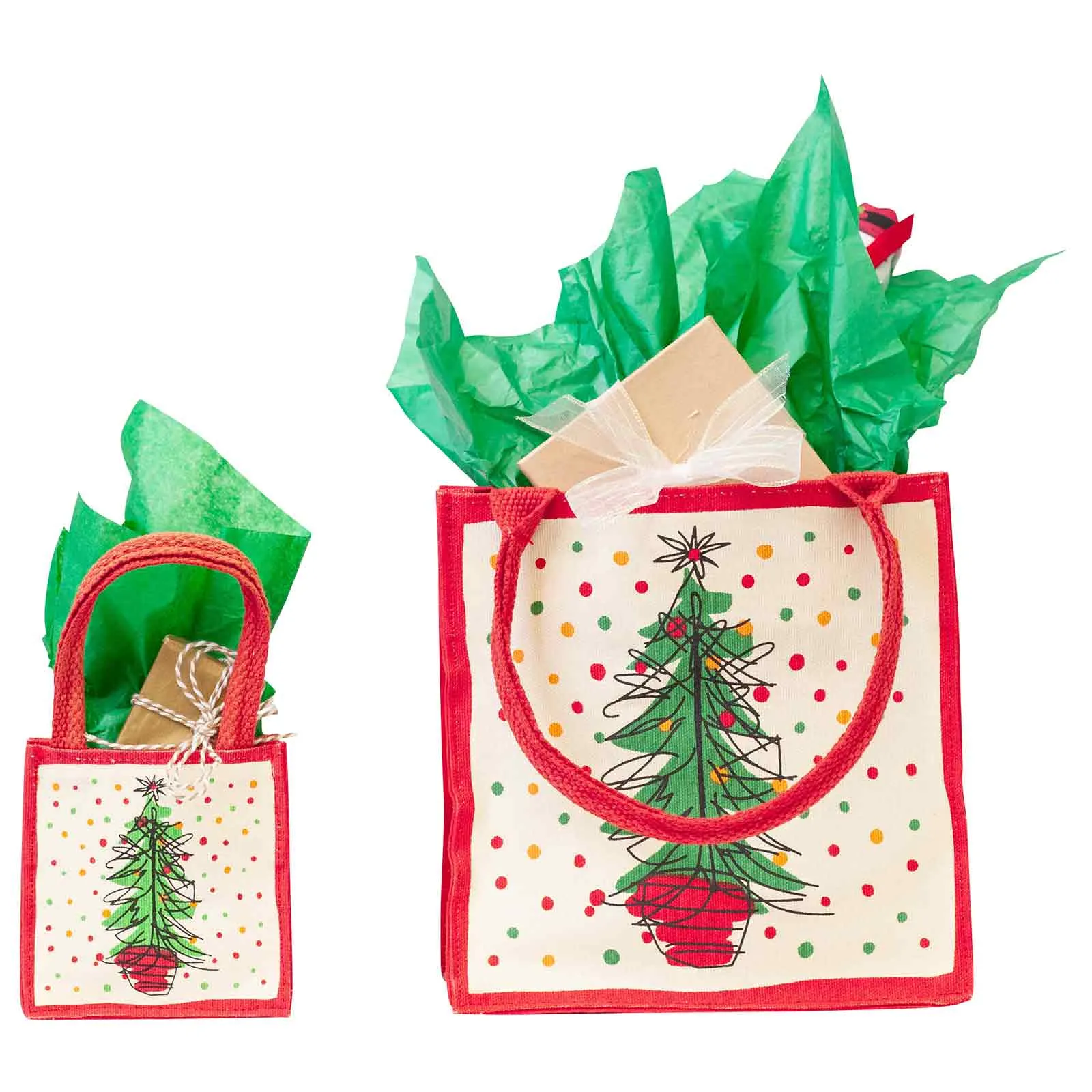 Festive Tree Itsy Bitsy Gift Bag - Reusable & Eco-Friendly