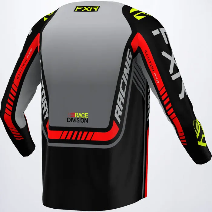 FXR Youth Clutch Pro MX Jersey Grey/Black/Hi-Vis