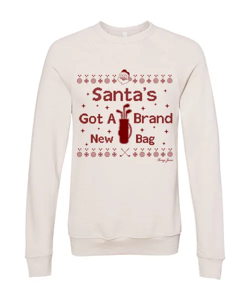 Golf Santa's Got A Brand New Bag Unisex Ugly Sweatshirt