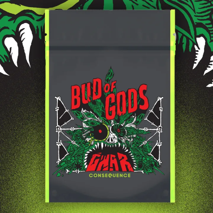 GWAR Bud of Gods Small Batch CBD Hemp Flower 3.5 or 7 Gram Mylar Bag