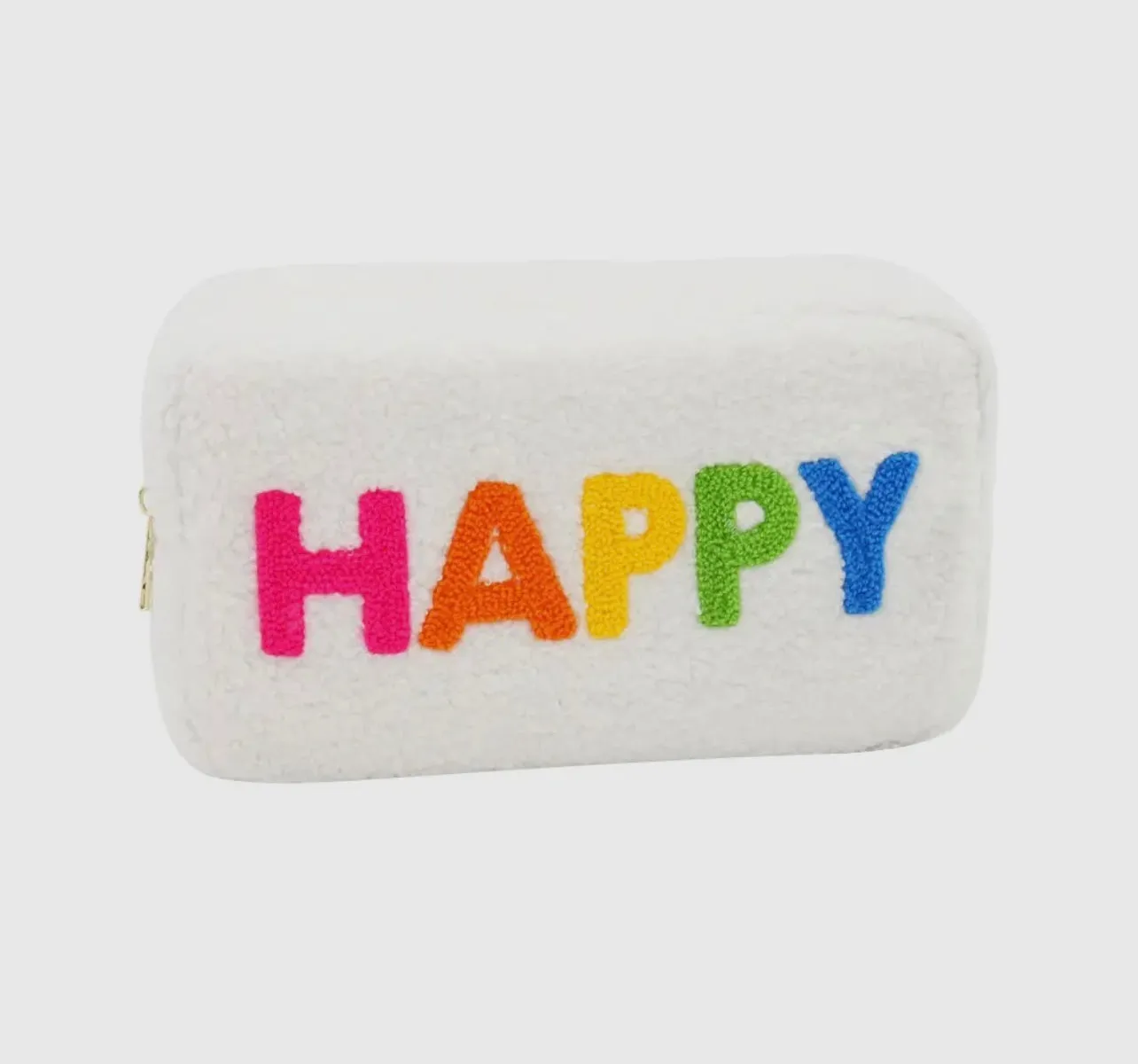 Happy Girl Teddy Chenille Patch Bag