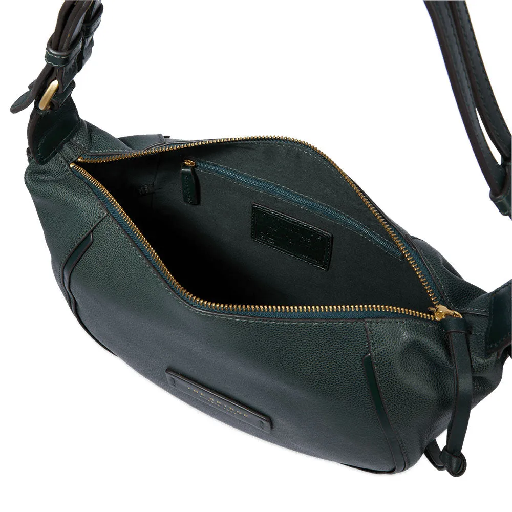 Hobo Bag Small Donna THE BRIDGE linea Domitilla in Pelle Verde