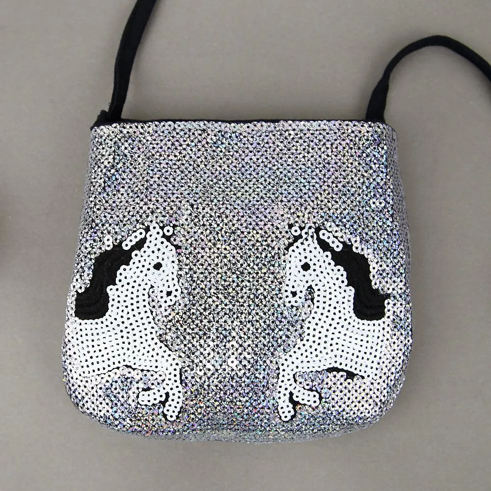 Imported Stylish Sequin Cross Body Cotton Bag For Girls