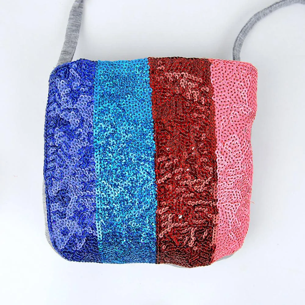 Imported Stylish Sequin Cross Body Cotton Bag For Girls