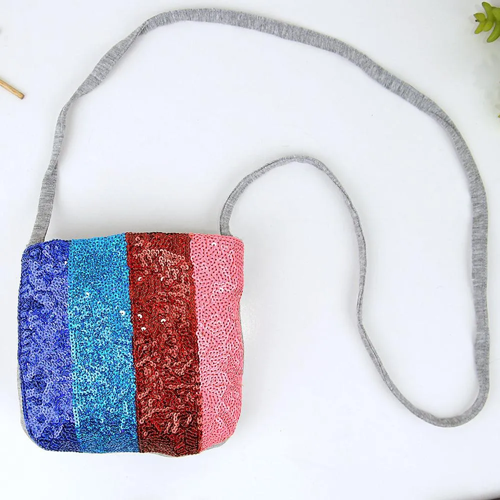 Imported Stylish Sequin Cross Body Cotton Bag For Girls