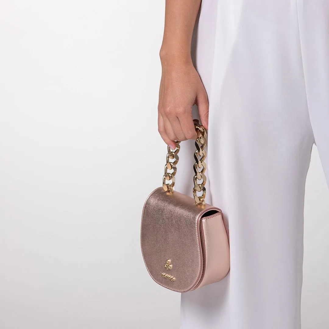 Iris XS Vegan Corn Leather Mini Bag | Rose Gold