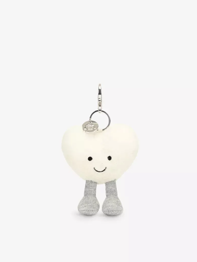 Jellycat Amuseables Cream Heart Bag Charm