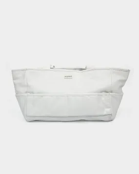 Jil Sander White Vegan Leather Wide Bag 2000's