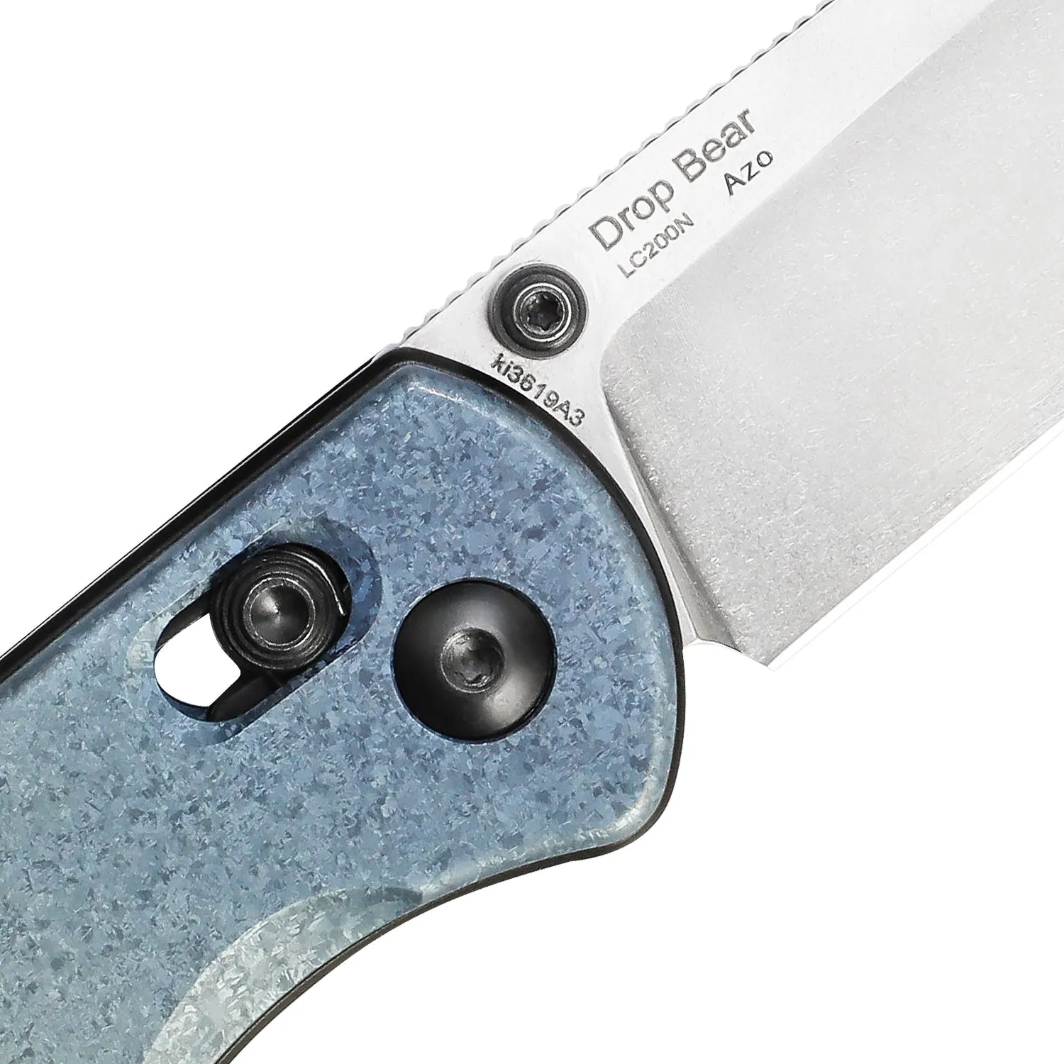 Kizer Azo Drop Bear LC200N Blade Clutch Lock Titanium Handle Ki3619A3 (2.99 Stonewash)