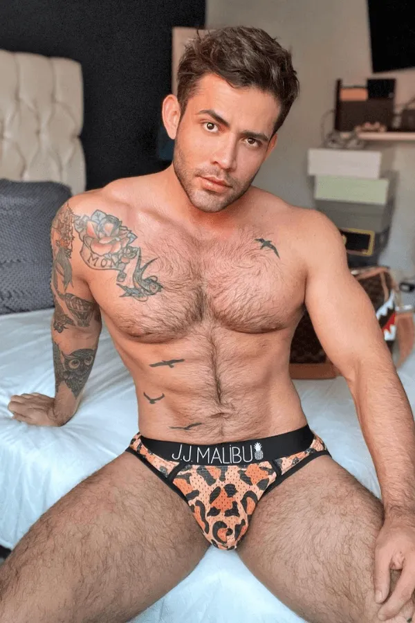 Late Night Mesh Briefs with Bulge Pouch - Leopard