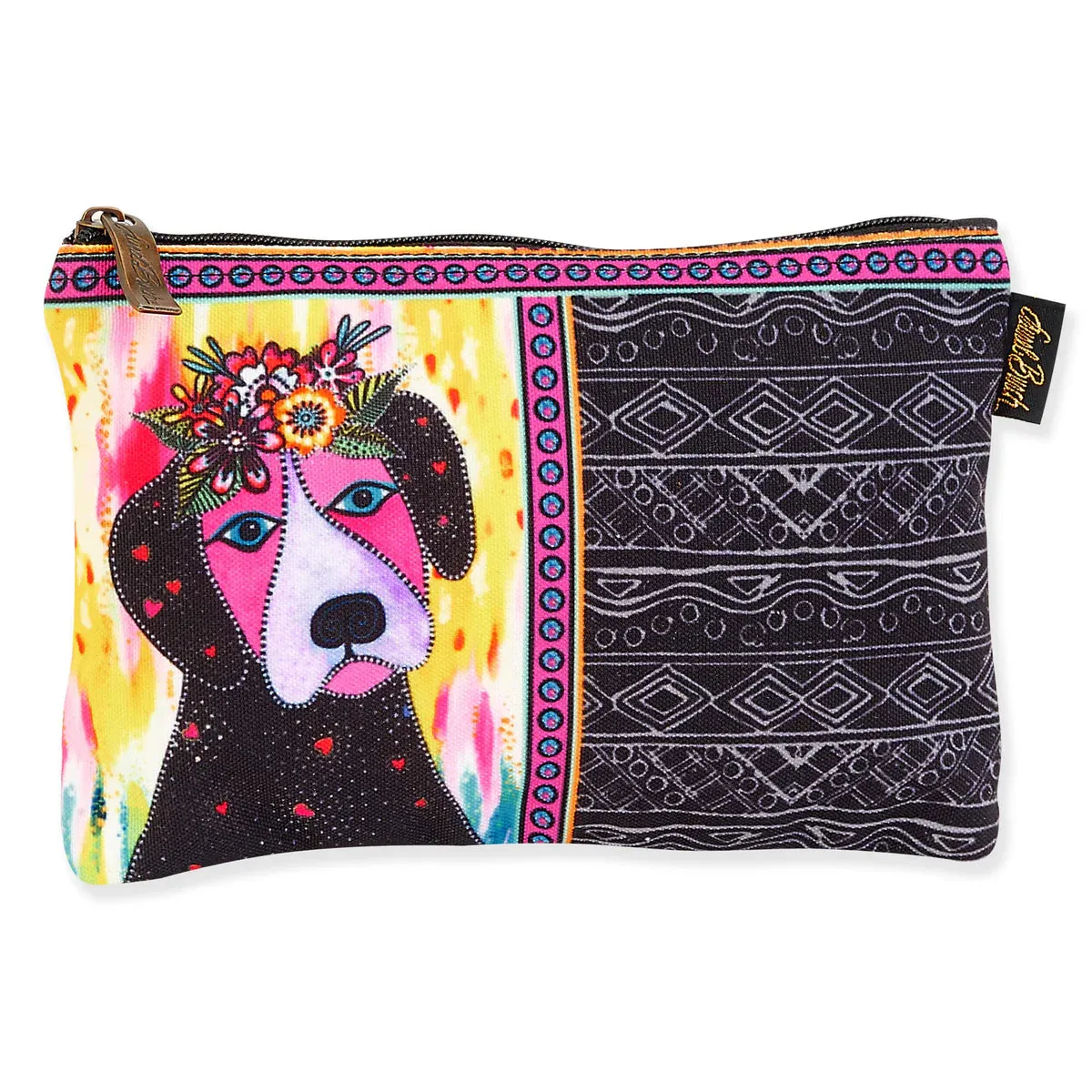 LAUREL BURCH Violet Dog Cosmetic Bag