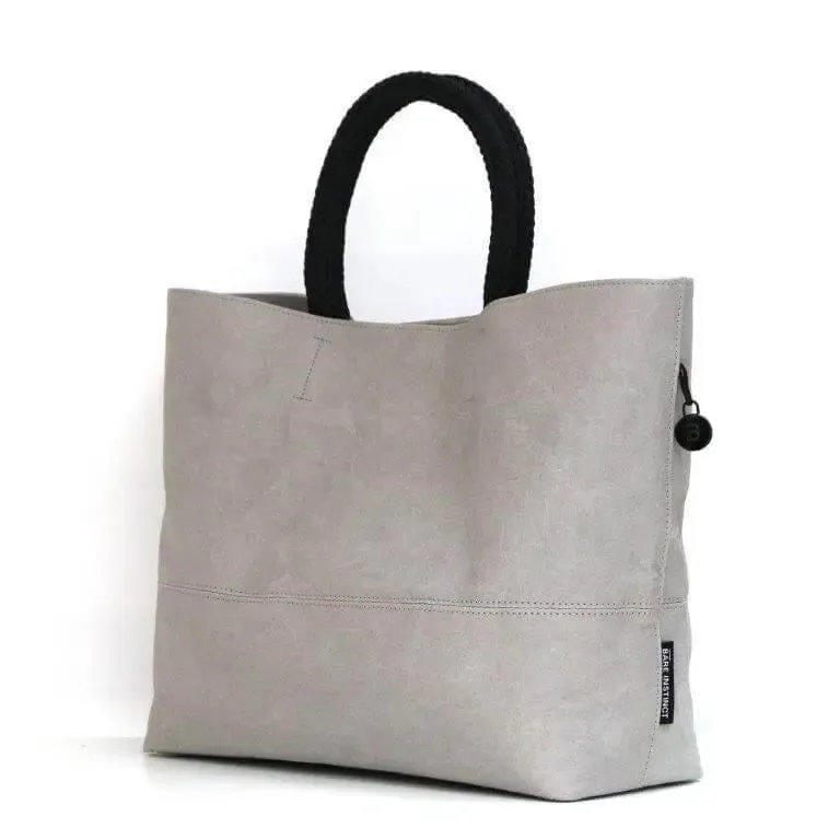 Light grey vegan washable paper bag by Bare Instinct