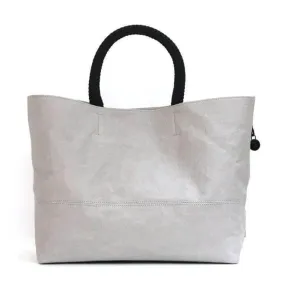 Light grey vegan washable paper bag by Bare Instinct