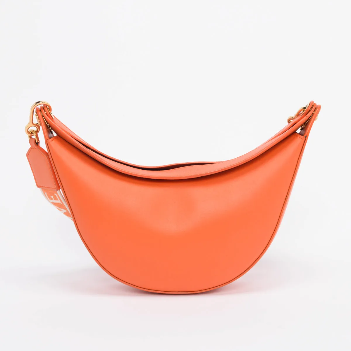 Loewe Orange Satin Calfskin Small Luna Bag   Strap