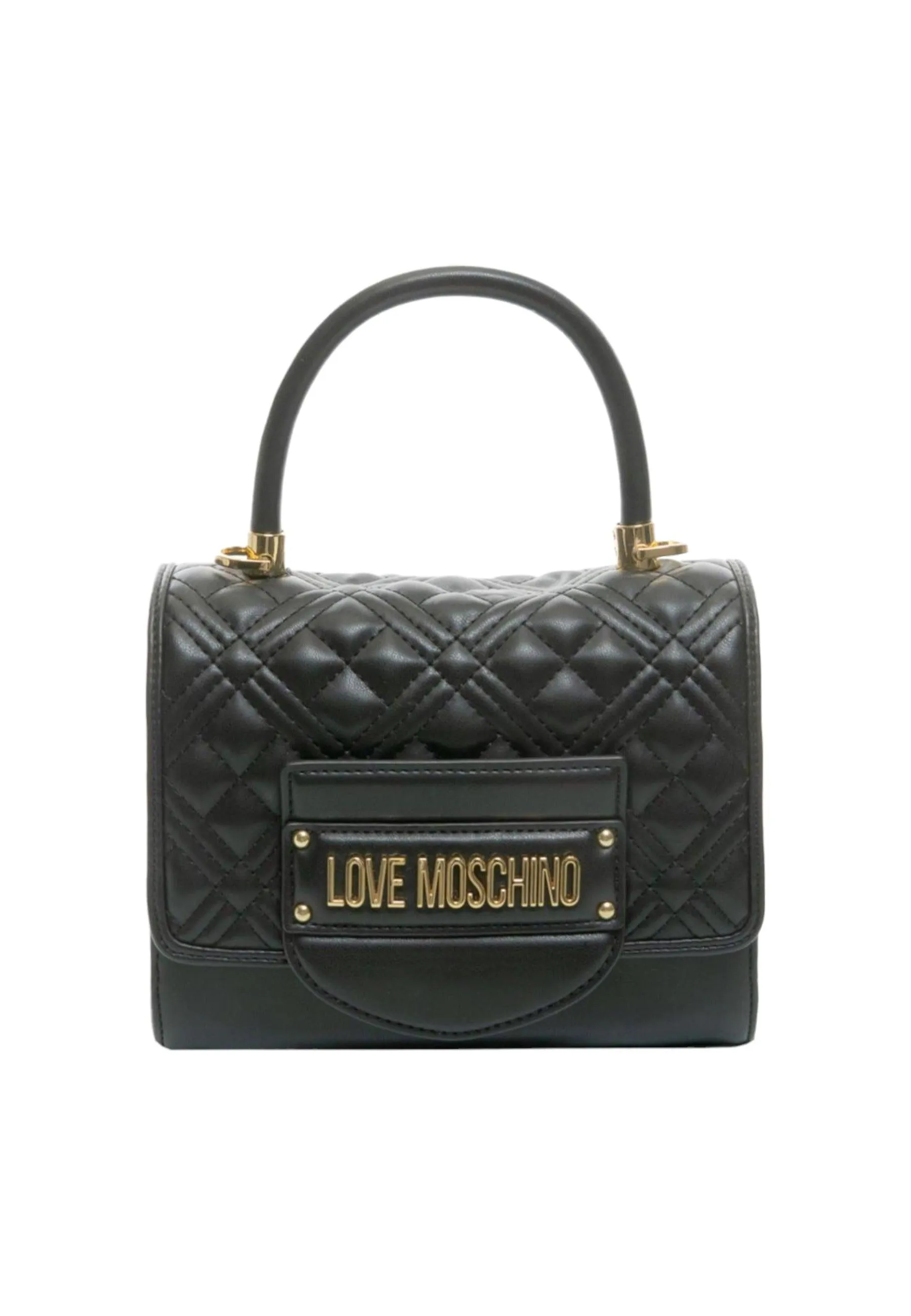 LOVE MOSCHINO Hand Bag Borsa Donna Nero Gold JC4055PP1ILA0000