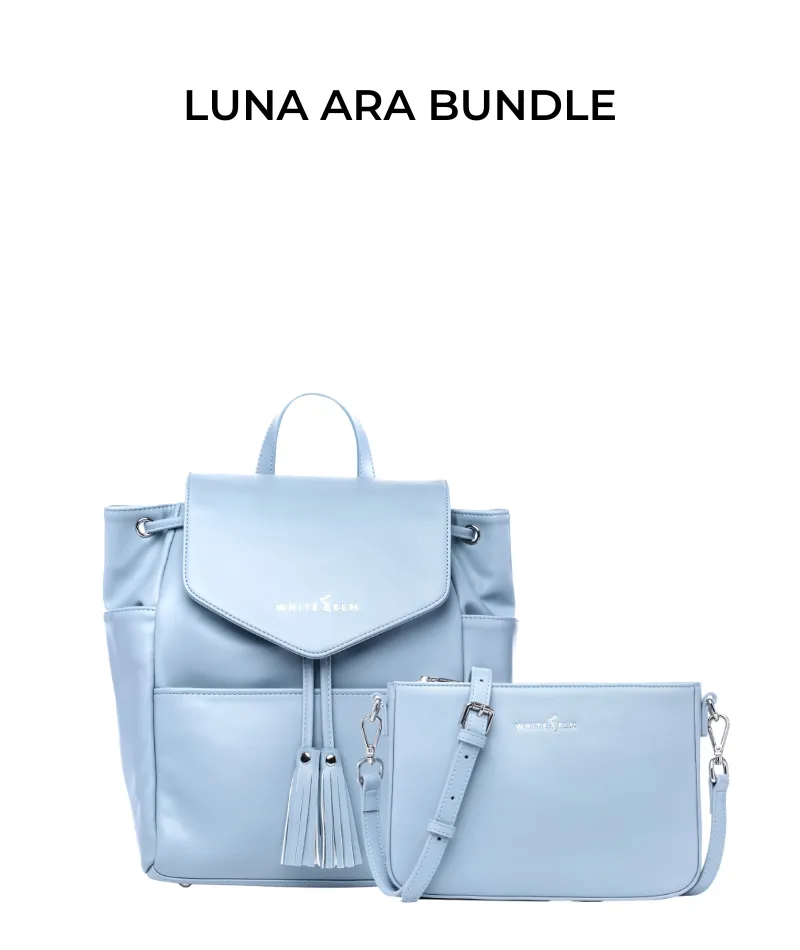 Luna Drawstring Backpack - Ice Blue - [Outlet RETIRED Final Sale]