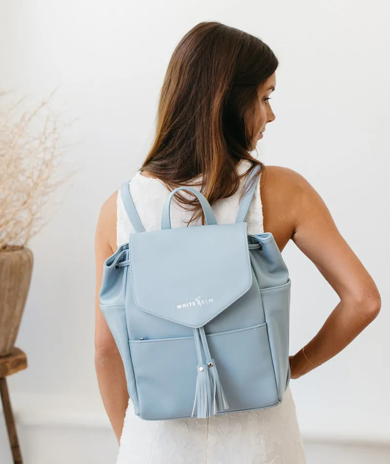 Luna Drawstring Backpack - Ice Blue - [Outlet RETIRED Final Sale]