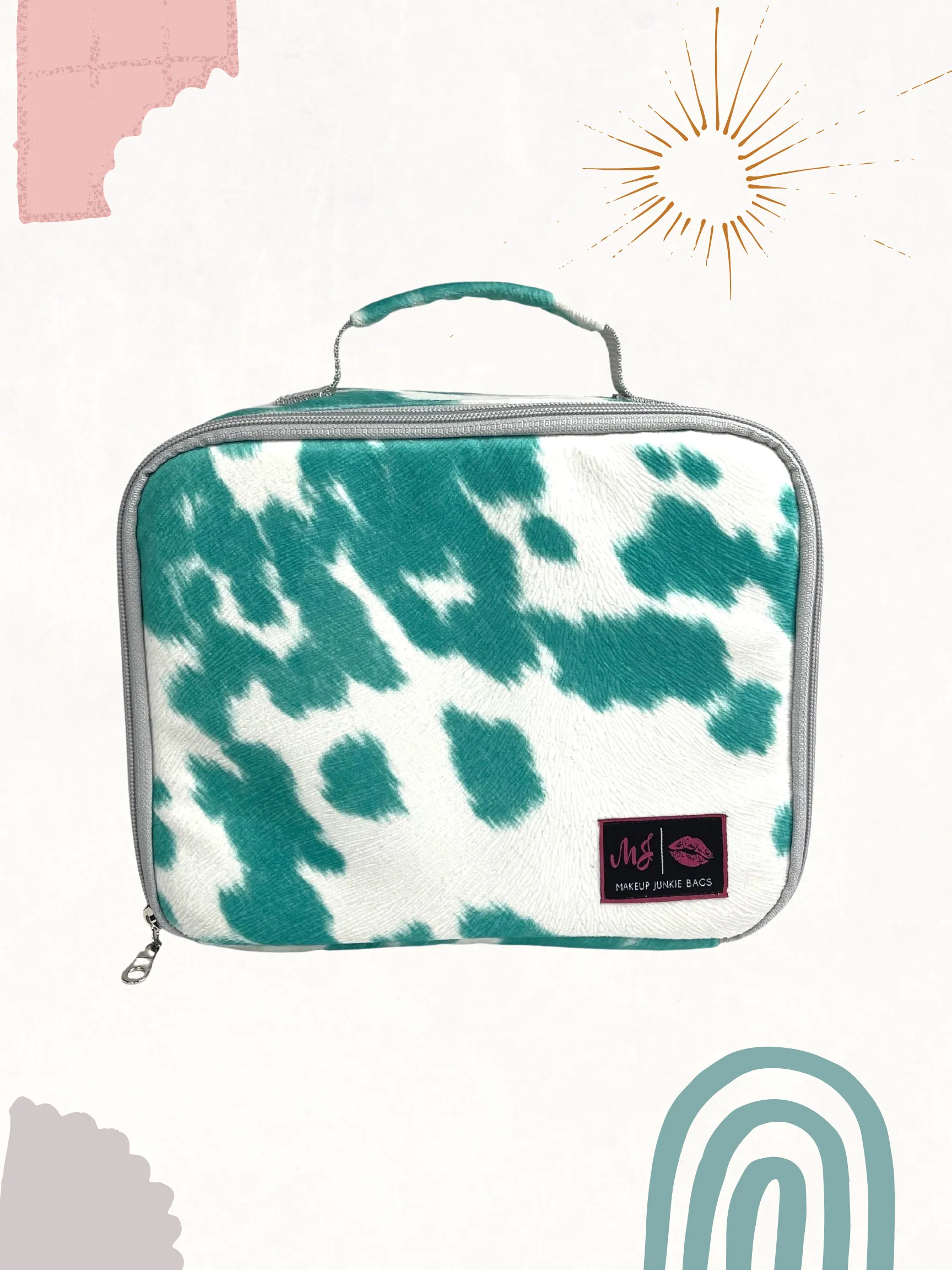 Makeup Junkie Bags - Lunch Date Bag- Bonnie and Hide Turquoise [Pre-Order]