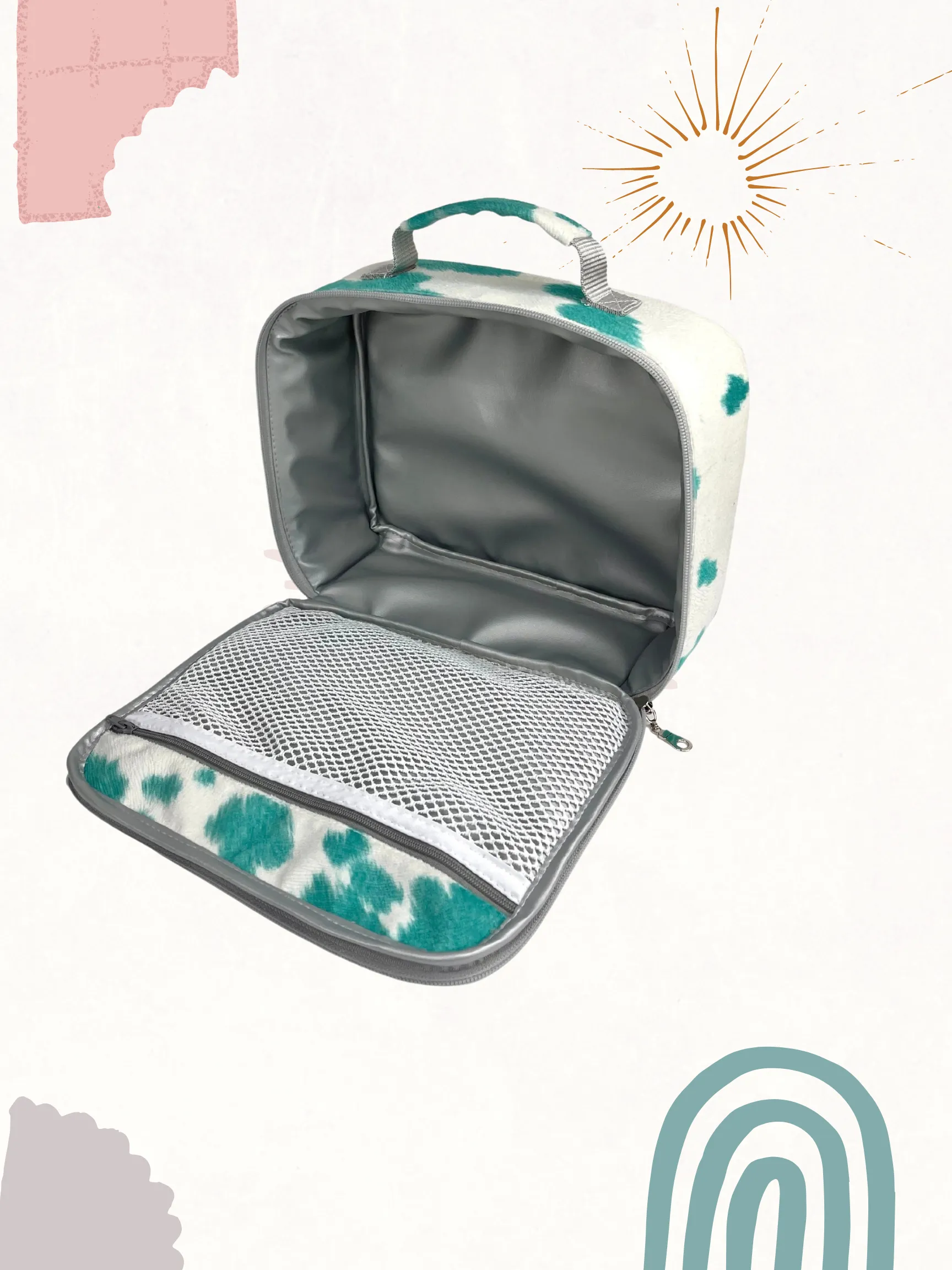 Makeup Junkie Bags - Lunch Date Bag- Bonnie and Hide Turquoise [Pre-Order]