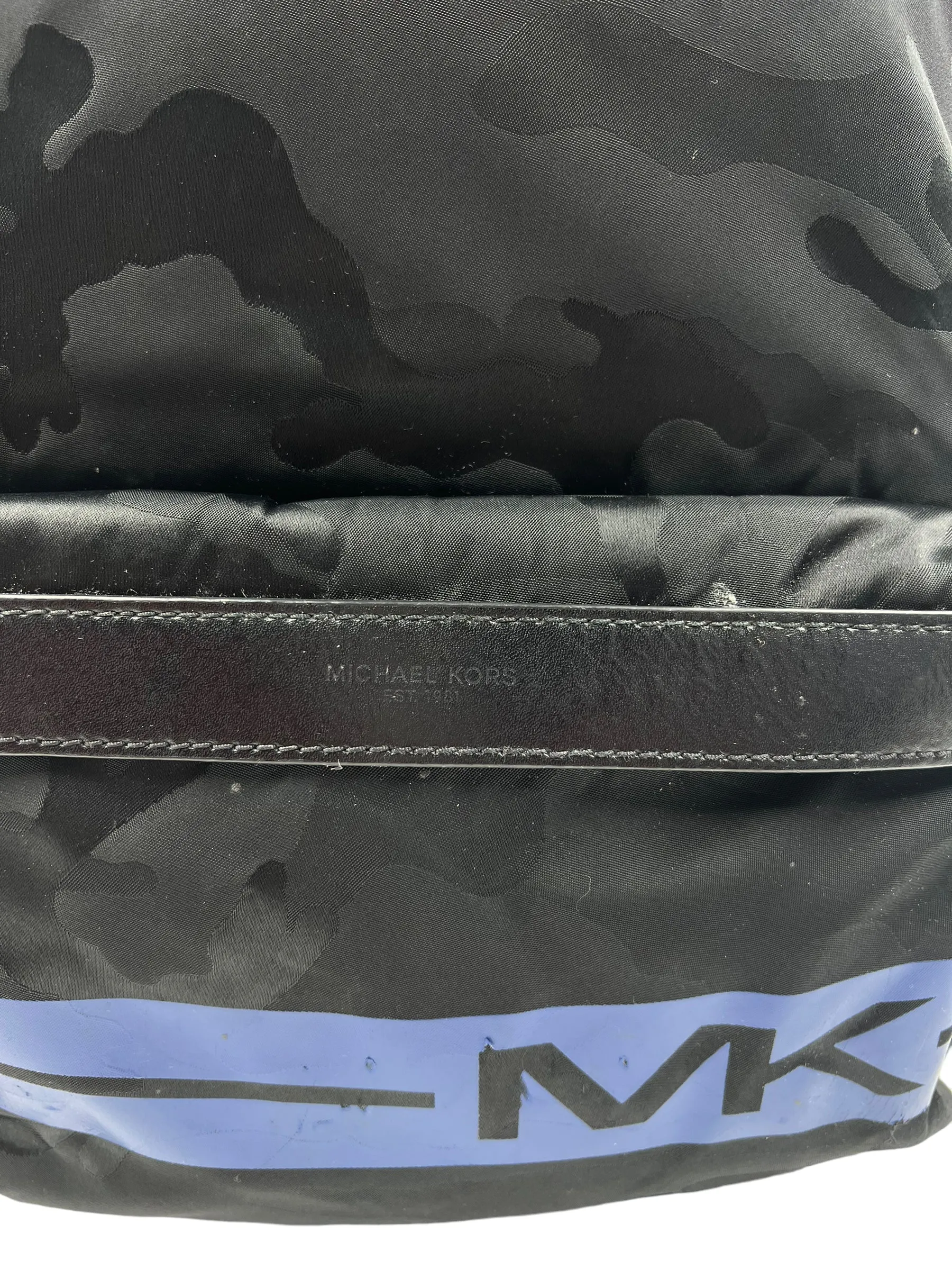 Michael Kors Black Kent Camo Nylon Tech Backpack