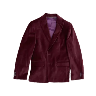 Michael Kors Boys Cranberry Velvet Sports Jacket_U0054