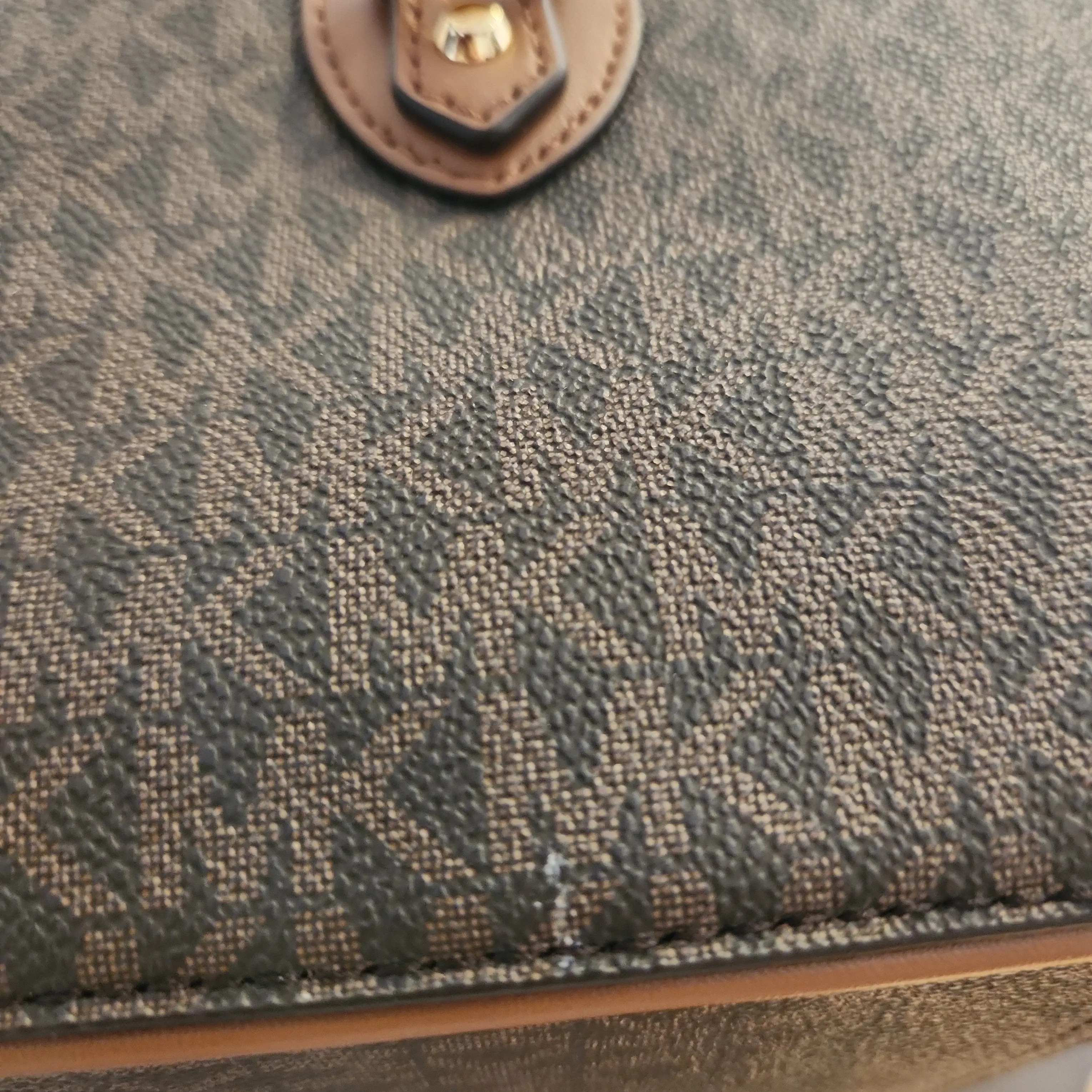 Michael Kors Brown Monogram Dome Shaped Travel Bag | Brand New |