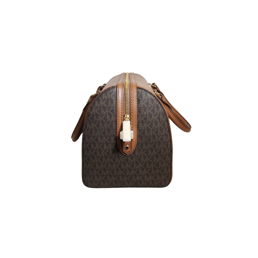 Michael Kors Brown Monogram Dome Shaped Travel Bag | Brand New |