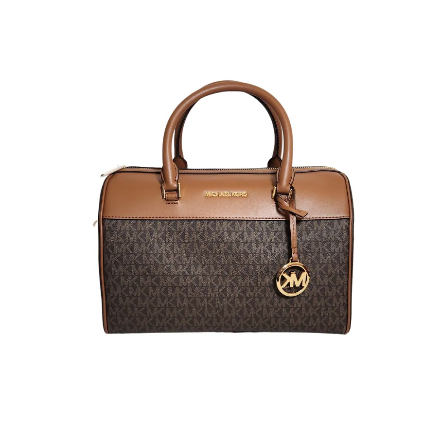 Michael Kors Brown Monogram Dome Shaped Travel Bag | Brand New |