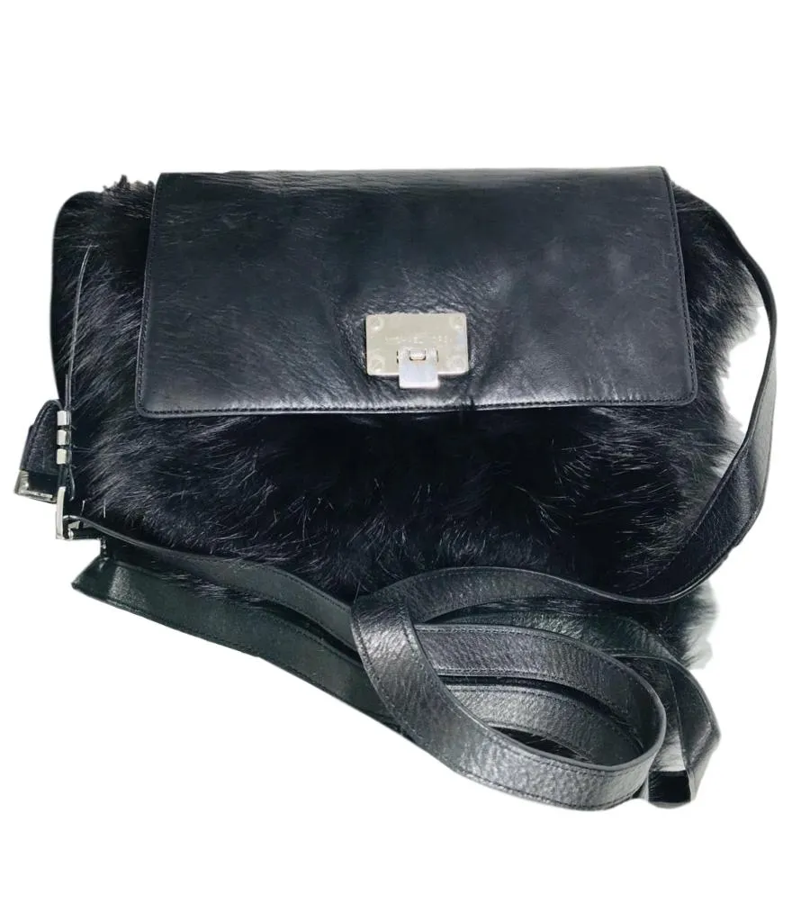 Michael Kors Collection Fox Fur Cross Body Satchel