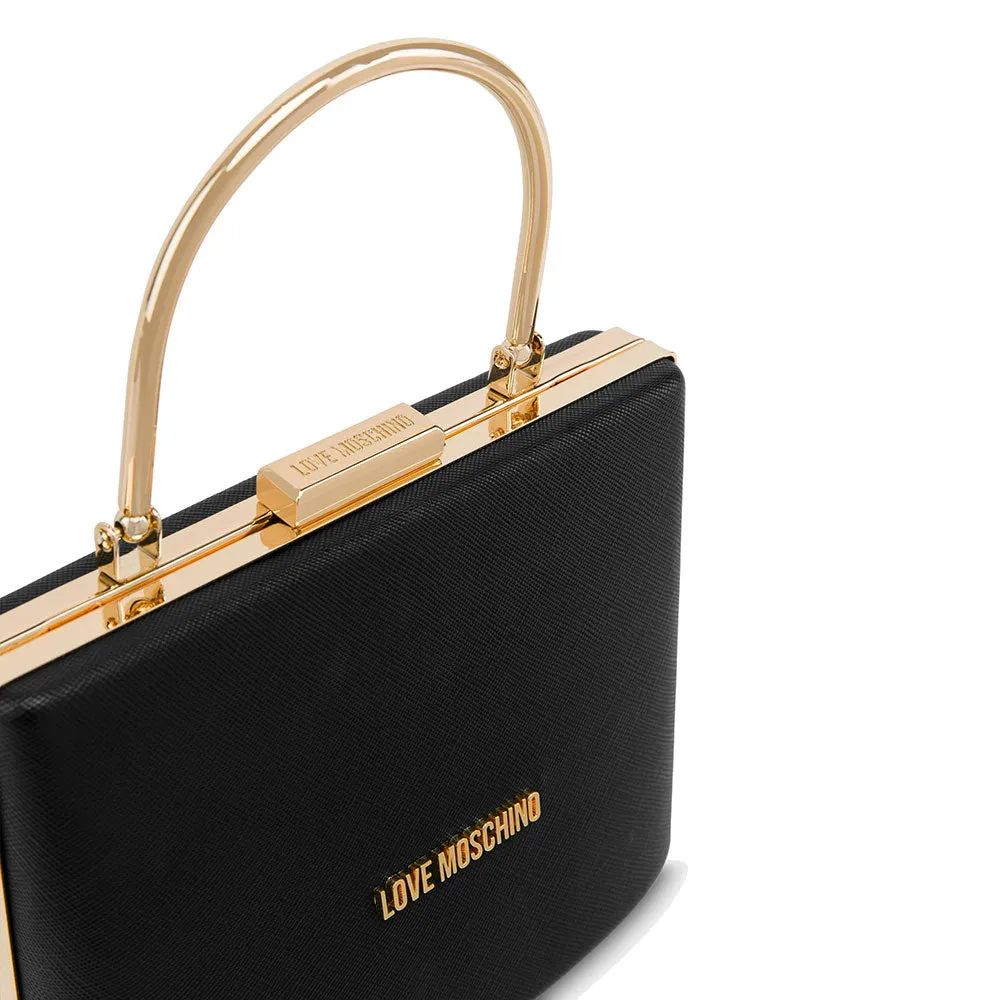 Mini Bag a Mano LOVE MOSCHINO linea Metal Handle colore Nero