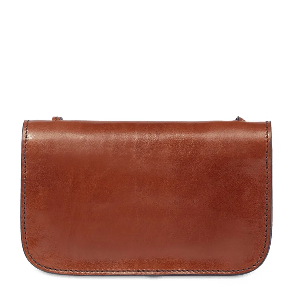 Mini Bag a Tracolla THE BRIDGE linea Rustici in Pelle Marrone