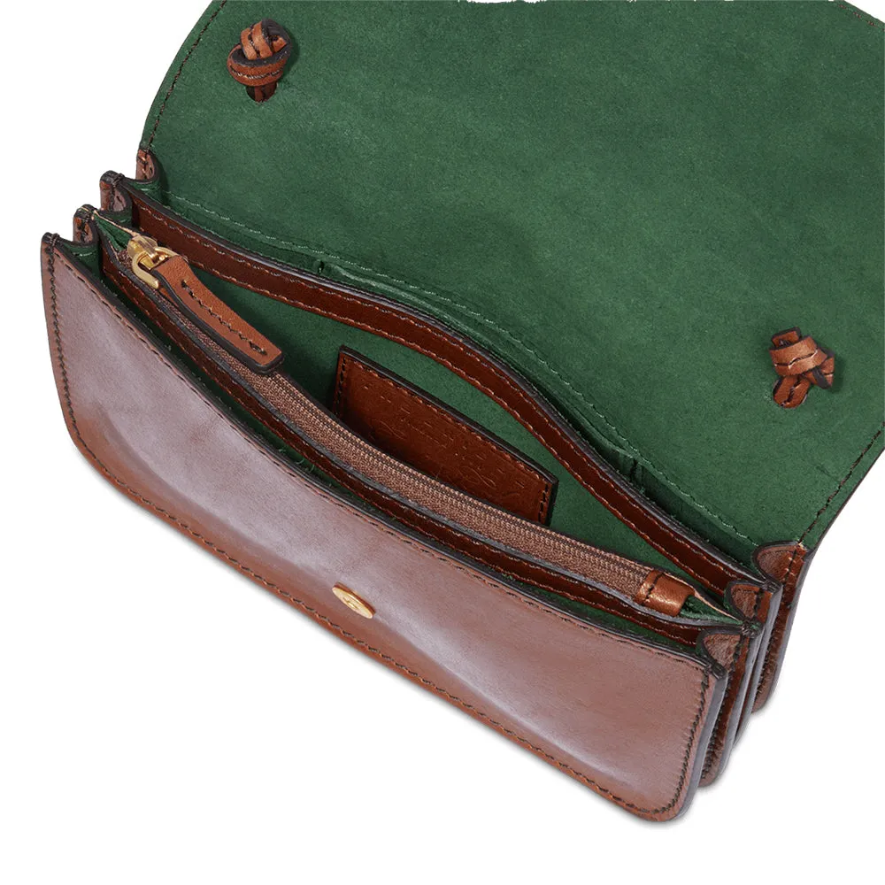 Mini Bag a Tracolla THE BRIDGE linea Rustici in Pelle Marrone