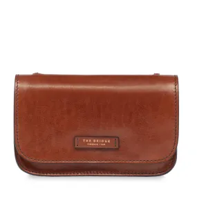 Mini Bag a Tracolla THE BRIDGE linea Rustici in Pelle Marrone