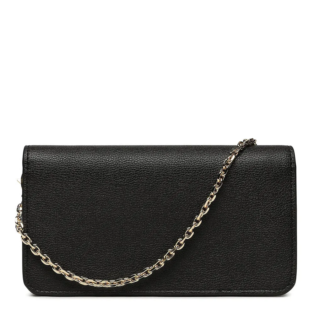 Mini Clutch con Tracolla LOVE MOSCHINO linea Gold Metal Logo colore Nero JC5610