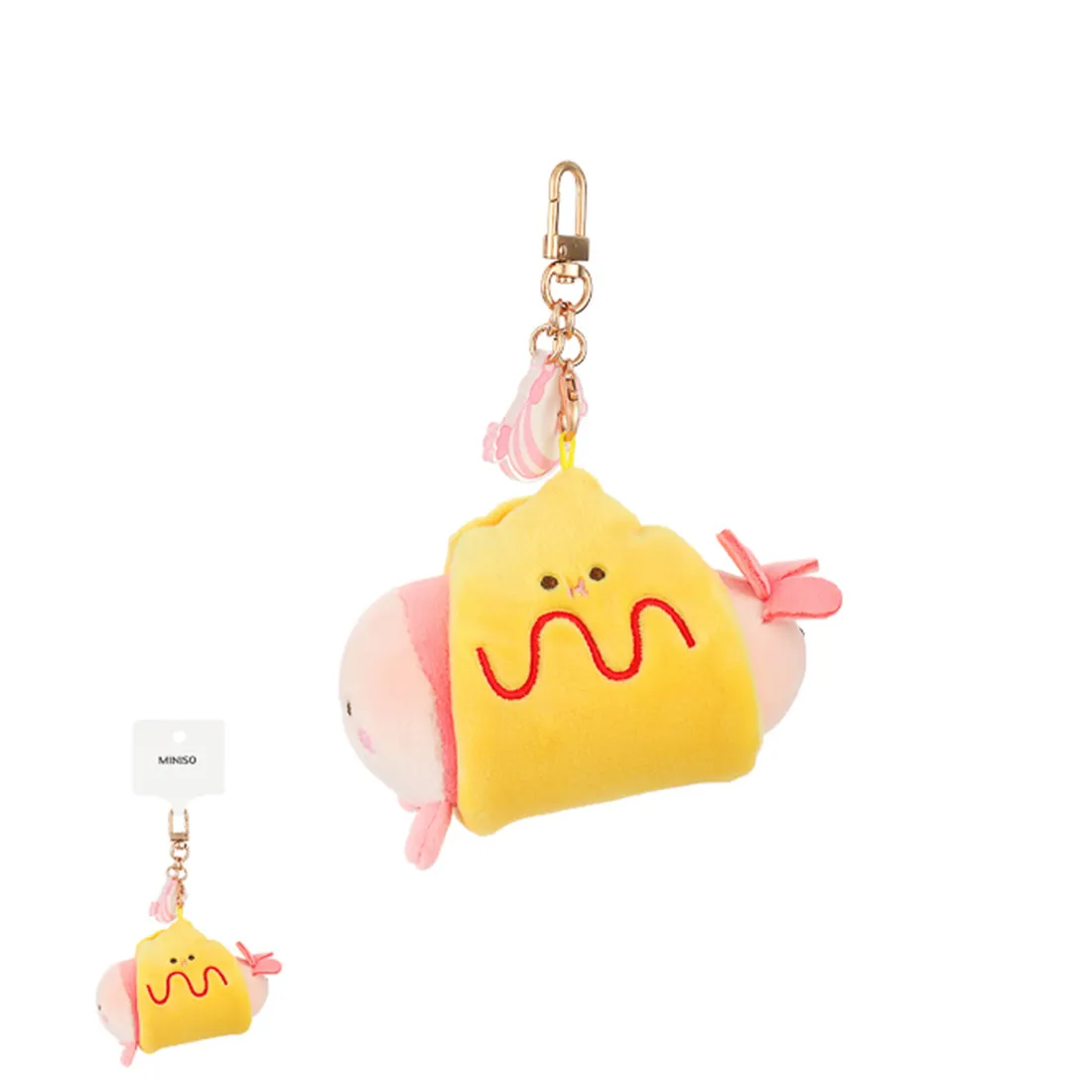 MINISO Yummy Yummy Series Plush Bag Charm (Cheese Shrimp Roll)