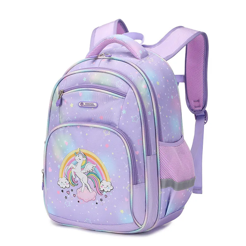 New Schoolbag Children's Grade 3-6 Primary School Boy Large-Capacity Backpack Backpack Space Schoolbag Girl