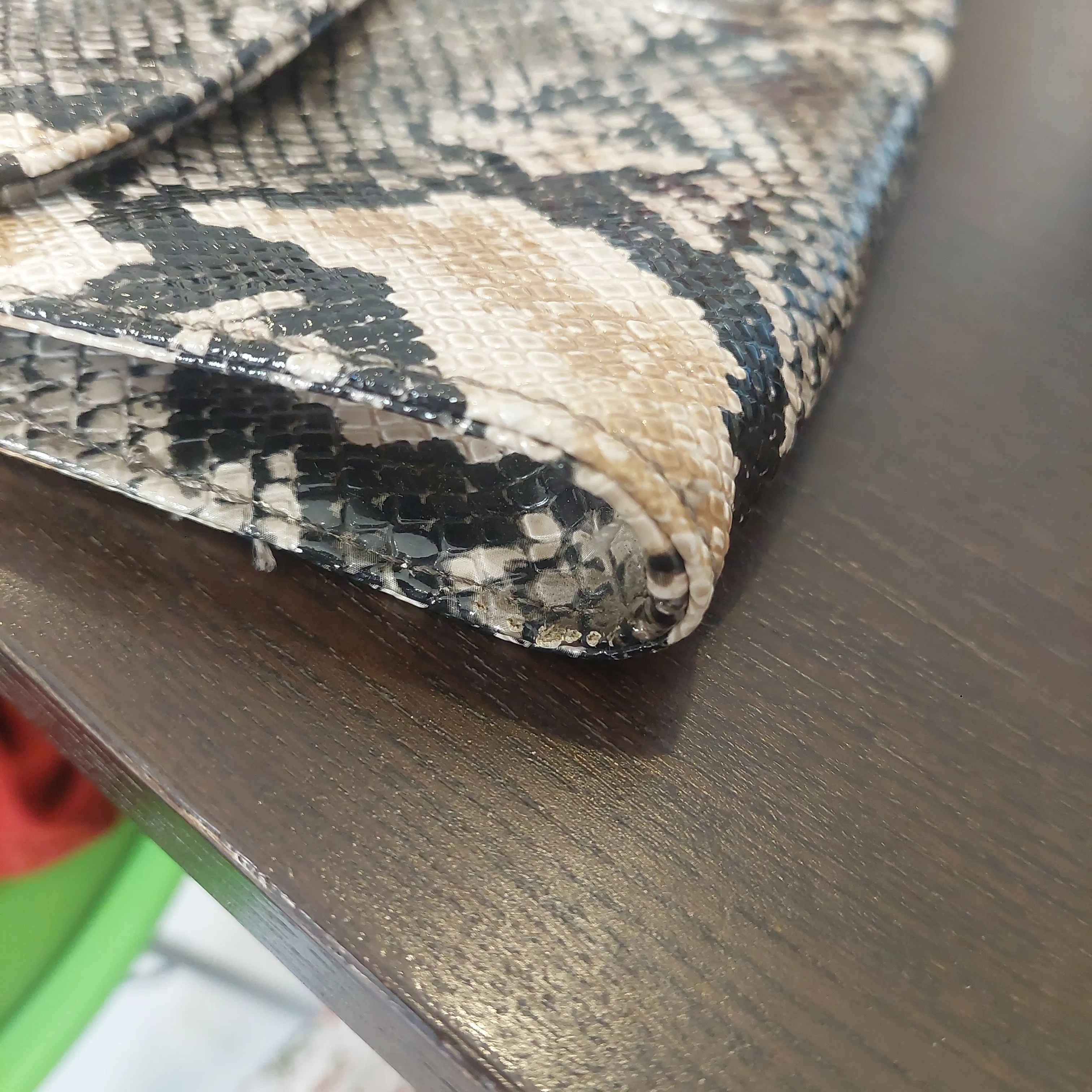 Nine West Snakeskin Print Fold over Clutch | Gently Used |