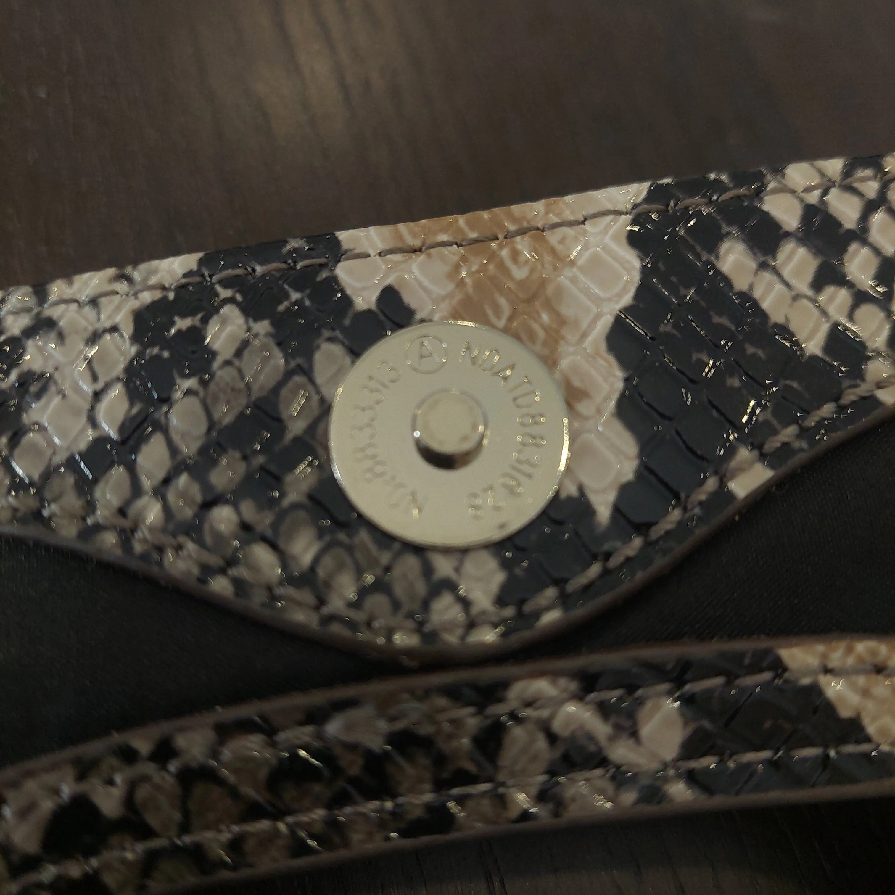 Nine West Snakeskin Print Fold over Clutch | Gently Used |