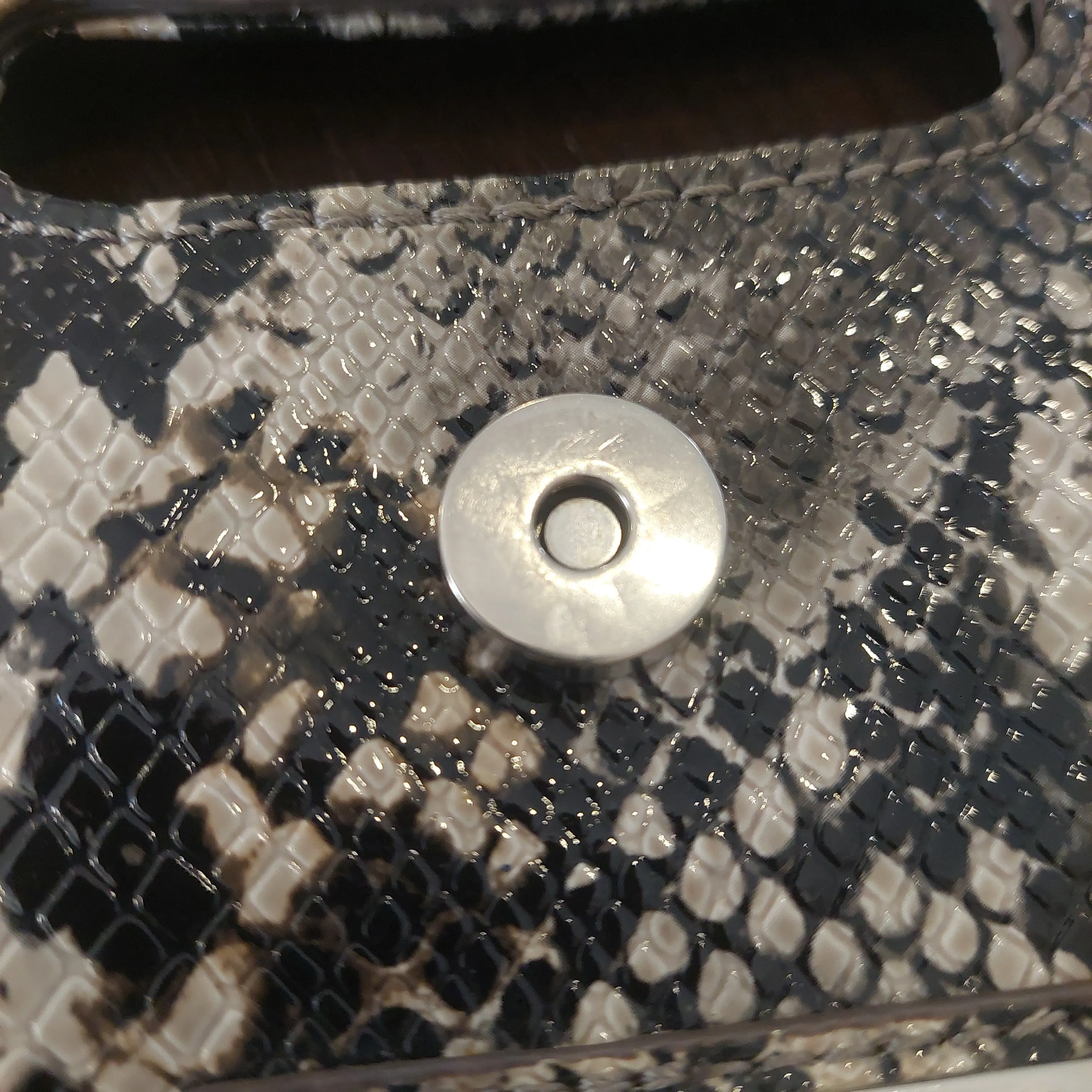 Nine West Snakeskin Print Fold over Clutch | Gently Used |