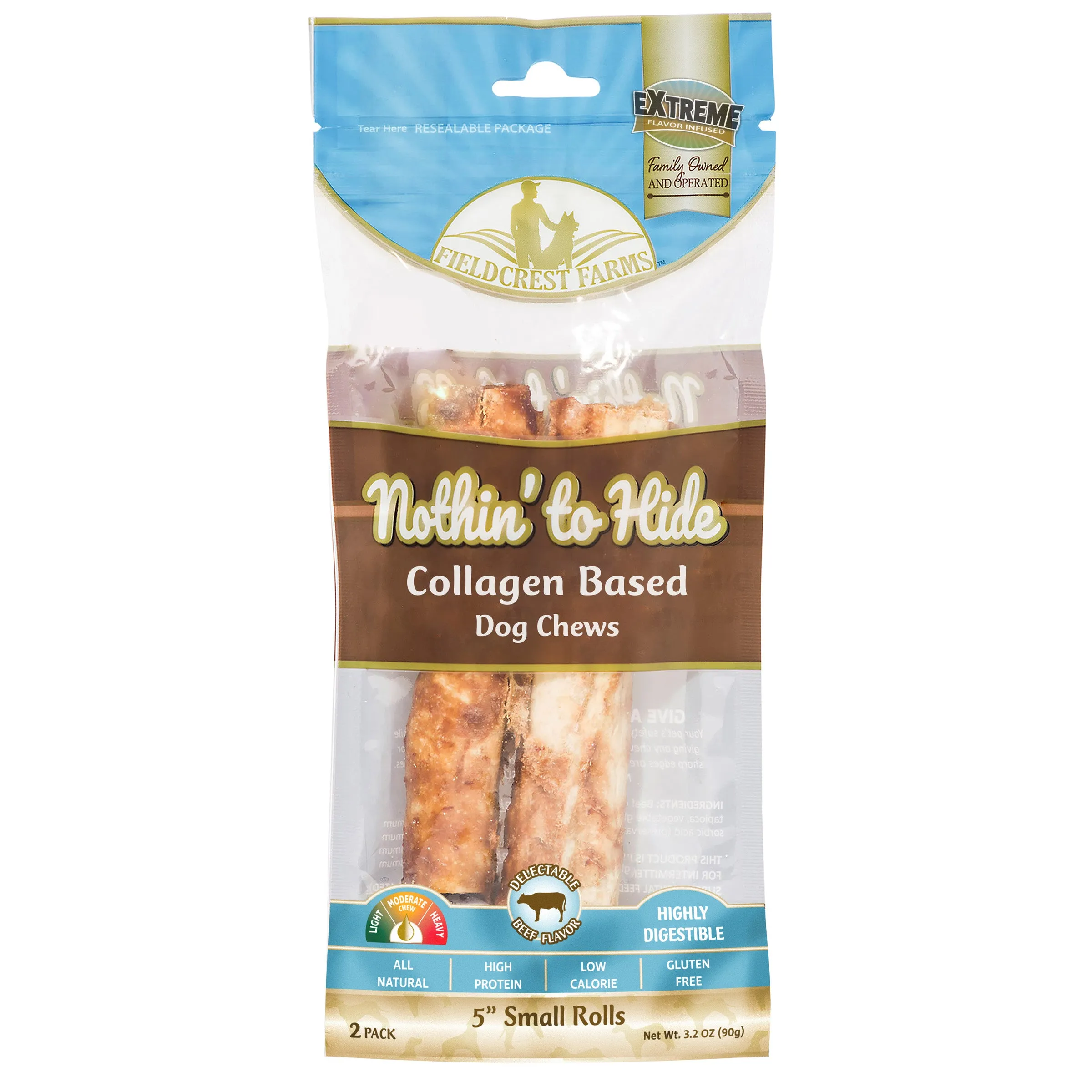 Nothin' to Hide Small Roll (5) 2pk Bag - Beef Flavor