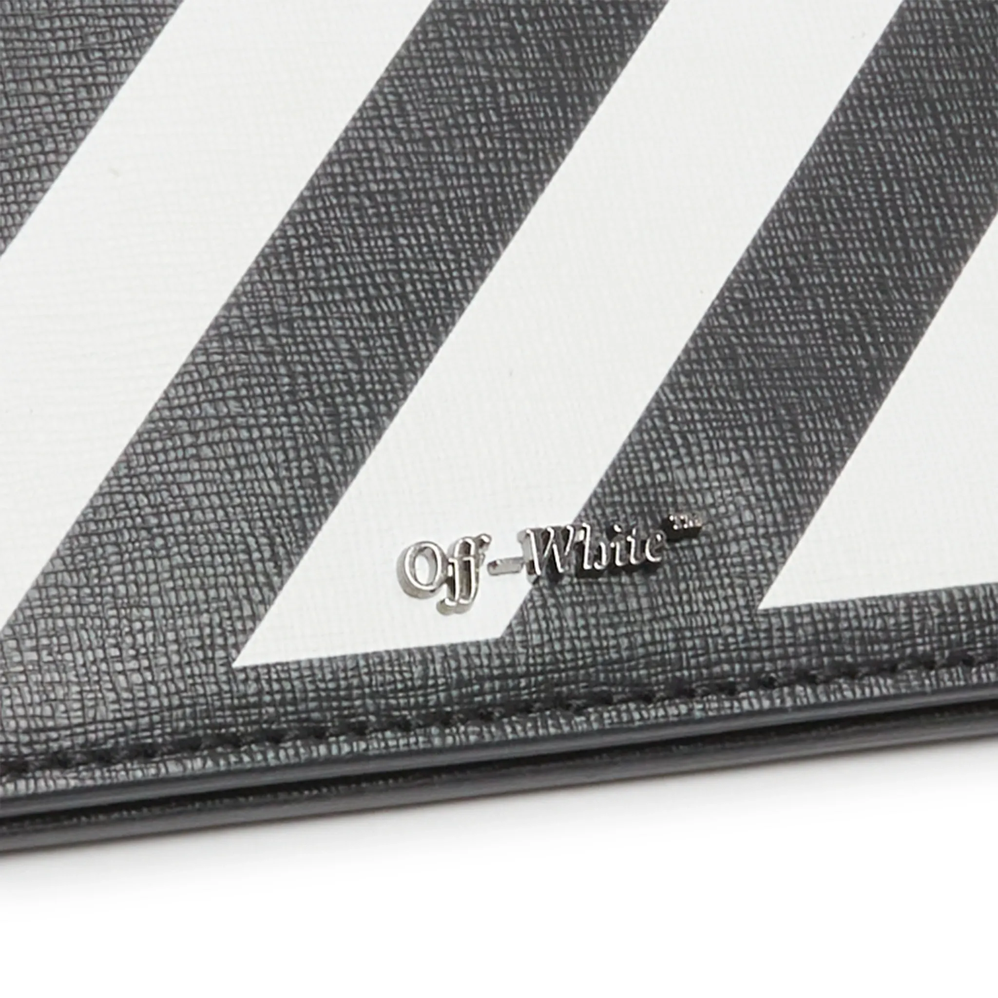 Off-White Stripe Diagonal Black Double Pouch