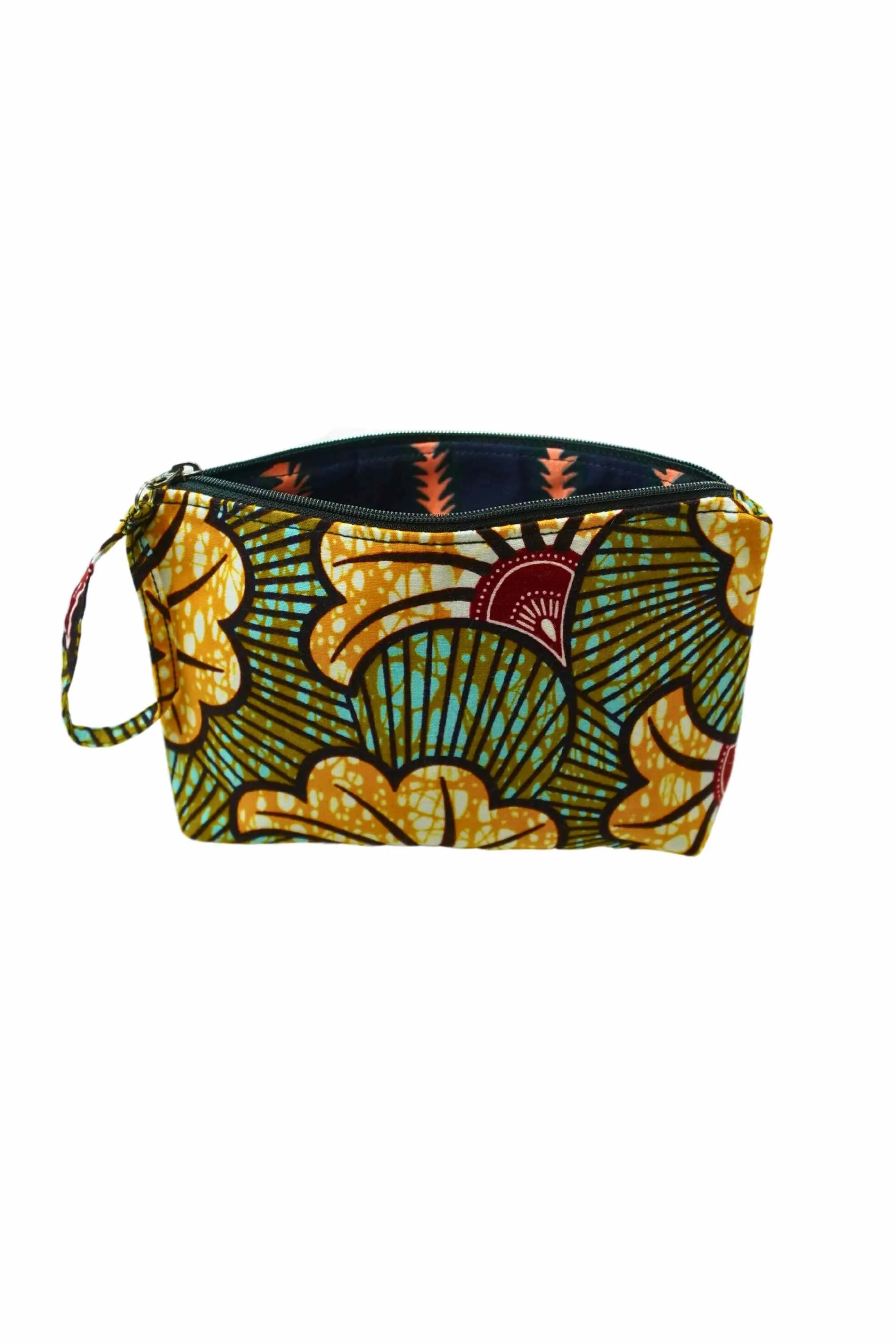 Paki Reversi Pouch Bag -  African Ankara Wax Cotton Print -10