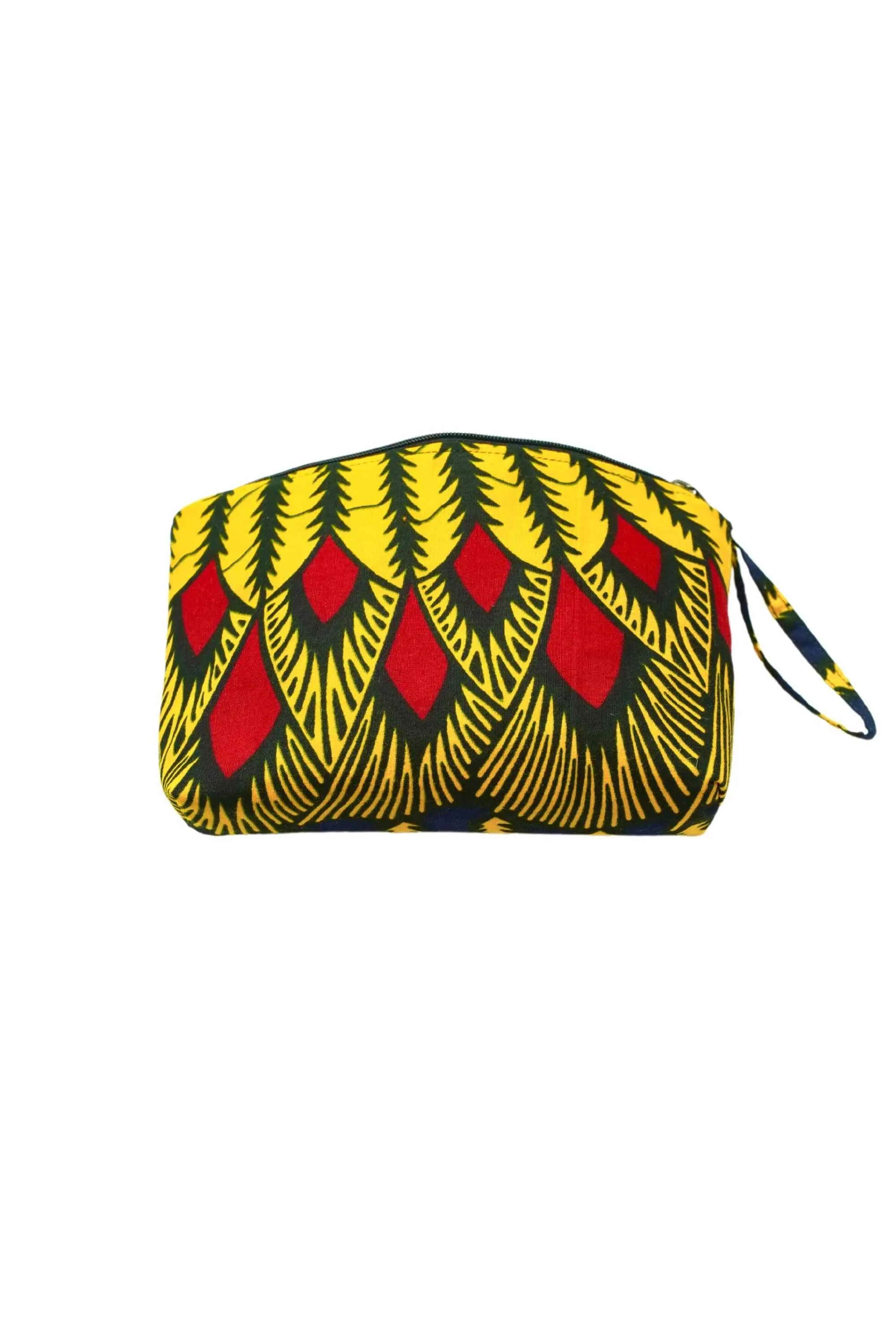 Paki Reversi Pouch Bag -  African Ankara Wax Cotton Print -13