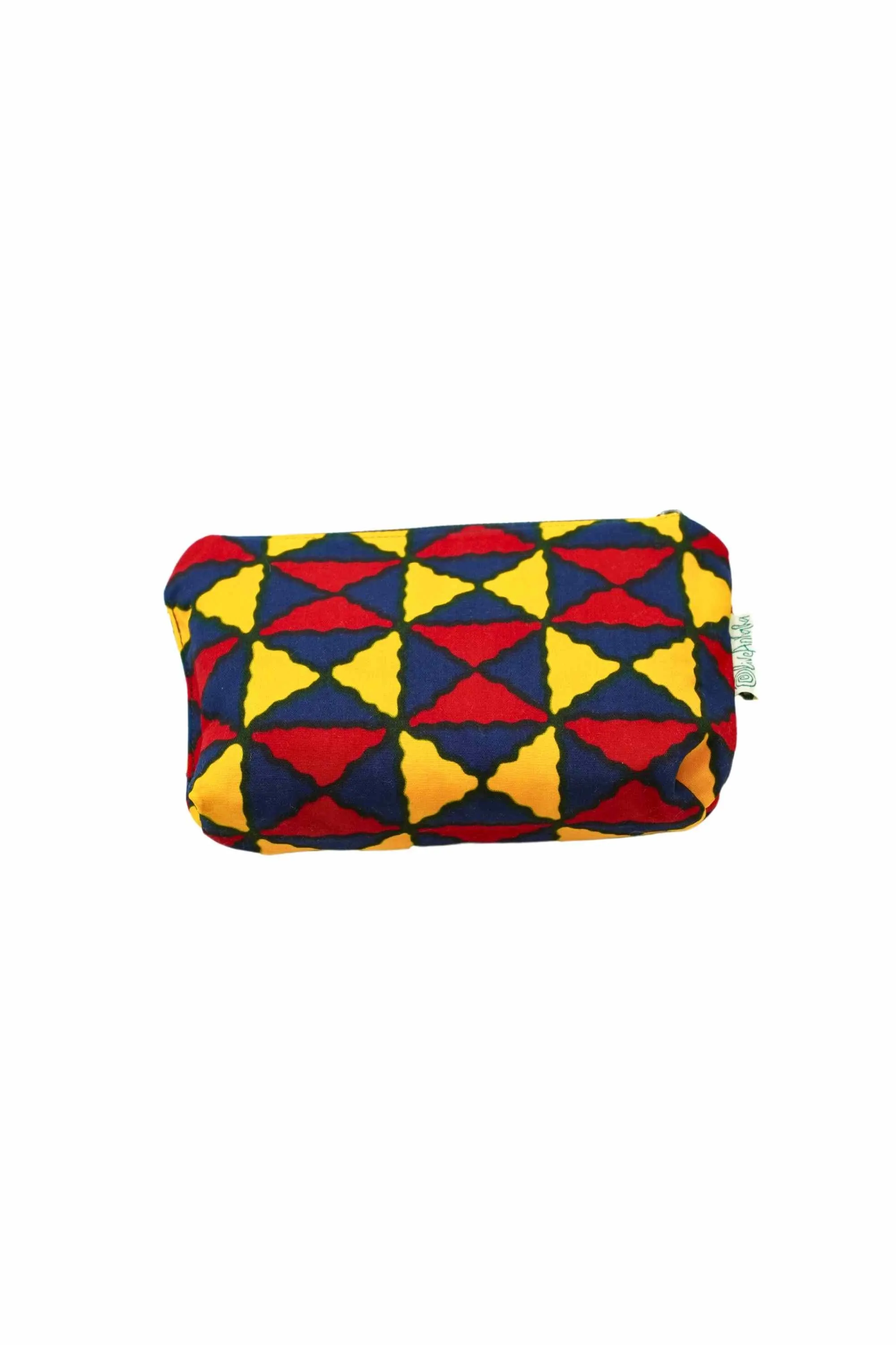 Paki Reversi Pouch Bag -  African Ankara Wax Cotton Print -17